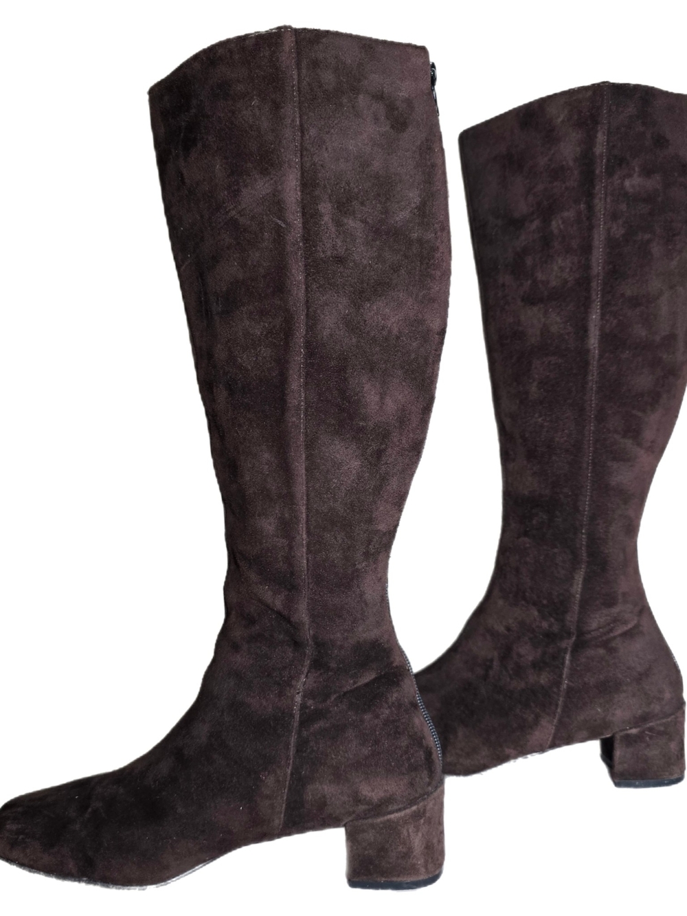 Hugo Buscati Collection Vintage 90s Brown Suede Leather Knee High Boots